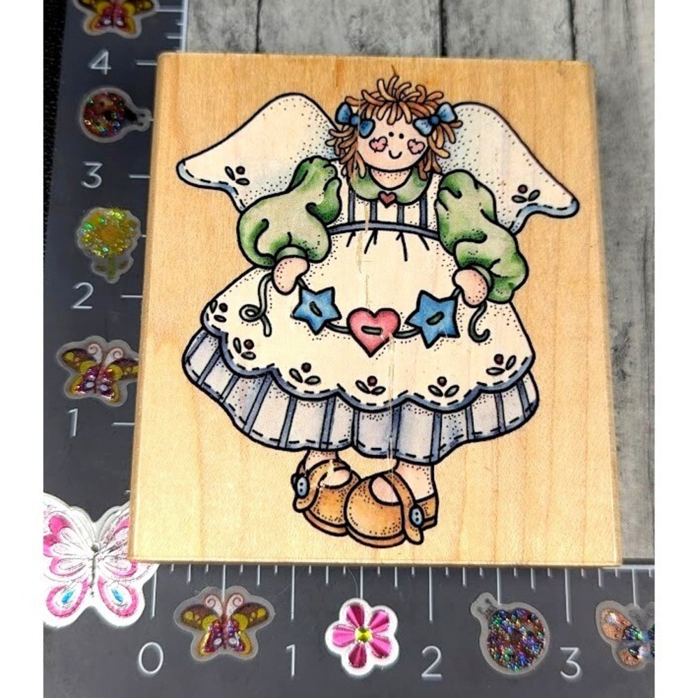 Rubber Stampede Sarah Angel A1319H Rubber Stamp Wood #F18